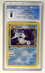 V1435: 2000: Kingdra: 8/111: 1st Edition: Neo Genesis: CGC: 8: NM/MINT: 3997447006